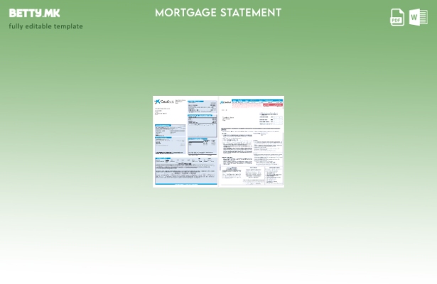 модерен стил Извод за хипотека на банката Spain Caixa во шаблон формати Word и P